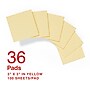 Staples Recycled Pop-up Notes, 3" x 3", Sunshine Collection, 100 Sheet/Pad, 36 Pads/Pack (S-33YRP36)~#|#~832FF0C0-ECC7-49B8-84EECD5958D8C6A4_sc7