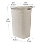 Mind Reader 15.8 Gallon Hamper with Lid, Plastic, Ivory, 3/Pack (3PK60HAMP-IVO)~#|#~8332B168-C348-414A-8035EB41D092BC87_sc7