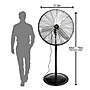 Vie Air 30" Industrial Oscillating Pedestal Fan, 3-Speed, Black (938120624M)~#|#~8354FF9A-423F-4889-8B767DE3009E77C6_sc7