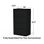 Staples 30" Wide Lateral File Cabinet, 4-Drawer, Assembled, Black, Letter/Legal (20070D)~#|#~83695305-797E-4FEF-B14B566C55641511_sc7