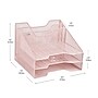 Mind Reader 5-Compartment Metal Desk Organizer, Pink (MESHBOX5-PNK)~#|#~836AC6CC-0F7D-48FA-A3736FD6F66F08AD_sc7