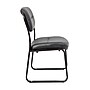 Boss Armless Leather Sled Base Side Chair, Black (B9539)~#|#~836E0425-2E76-45E9-973E2109A7FEE765_sc7