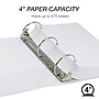Samsill Earth's Choice Plant-Based Durable  4" View Binder,  3-Ring , Made in USA, White (18997)~#|#~83711953-8329-4107-BDBD21FB178C506F_sc7