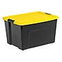 Iris 60 Quart Storage Container with Hinged Lid, Plastic, Yellow, 6/Pack (500277)~#|#~8388DE9C-FE17-42C9-94DE146E9973C94C_sc7