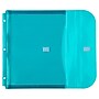 JAM Paper Plastic Binder Pocket, 3-Hole Punched, Teal Blue, 12/Pack (218VB1TE)~#|#~839B9725-035F-41C0-A5FE34391638EC56_sc7