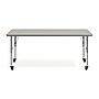 Flash Furniture Wren Rectangular Activity Table, 60" x 24", Height Adjustable, Light Gray Top/Silver Frame (XUA2460RECLGTPC)~#|#~83AC3FD6-2CBD-4E83-9F4635DA763EC8F3_sc7