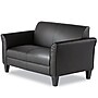 Alera 55.5"W Bonded Leather Loveseat, Black (ALERL22LS10B)~#|#~83E1C9B9-F002-4B46-AB56D8D2882B1A42_sc7