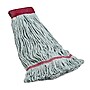 Coastwide Professional™ Looped-End Wet Mop Head, Large, Recycled PET/Cotton Blend, 5" Headband, Blue (CW57755)~#|#~83E46498-179D-4176-B99C2ABE340AE6AF_sc7