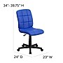 Flash Furniture Clayton Armless Vinyl Swivel Mid-Back Quilted Task Office Chair, Blue (GO16911BLUE)~#|#~83E6E9CF-B717-40EE-9C3A616F5D342BD0_sc7