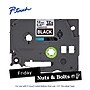 Brother P-touch Laminated Label Tape, 1/2" x 26.2', White on Black (TZe335)~#|#~83EF88D2-ECE3-46D6-B1DE0B02F631D86D_sc7
