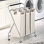 Whitmor 3-Section Rolling Laundry Sorter, Metal, (6640-4794)~#|#~83F84538-6D19-4C47-A88D997190702DCA_sc7