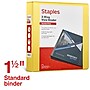 Staples 1 1/2" 3-Ring View Binders, D-Ring, Yellow (58685)~#|#~83FD9730-FAF8-4FF3-A8FC89E1BD96B631_sc7