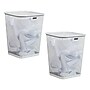 Mind Reader Metal Trash Can Without Lid, 5 Gallon, White, 2/Pack (2SQUAGA-WHT)~#|#~83FE2D2F-8F03-4A93-82CE3C2169C01EB0_sc7