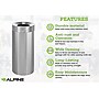 Alpine Industries Stainless Steel Trash Can with Open Lid, 27 Gallon, Silver (ALP475-27)~#|#~843B3CA2-49CD-49F1-BDE940F8D554A706_sc7