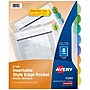Avery Style Edge Insertable Plastic Dividers with Pocket, 8 Tabs, Multicolored (11293)~#|#~843BBF90-6B41-4468-AC048D58E2417314_sc7