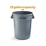 Coastwide Professional™ Plastic Trash Can with no Lid, Gray, 32 Gal. (CW50716)~#|#~8462F269-6F1E-4E4D-84ED2E8E3A96770D_sc7