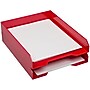 JAM PAPER Stackable Paper Trays, Red, Desktop Document, Letter, & File Organizer Tray, Sold Individually (344res)~#|#~8490F8B3-CD5A-4A4C-B7477A5D21395DF4_sc7