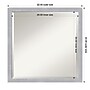 Amanti Art Grace Brushed Nickel Narrow Frame Wall Mirror, 22" x 22" (A42675343054)~#|#~84987B17-ACF0-4E87-883BD382913E86B4_sc7