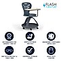 Flash Furniture Plastic Mobile Desk Chair, Dark Gray (YUYCX019DG)~#|#~84AA80AE-90AB-46CE-992B5F6E19E94D5C_sc7