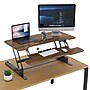 Mount-It! 38"W Electric Rectangular Adjustable Standing Desk Converter, Dark Walnut (MI-8011)~#|#~84AFA955-F99B-4436-9580FB33F687A3BB_sc7