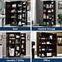 Sauder HomePlus 71"H Storage Cabinet with 12 Shelves, Dakota Oak (411572)~#|#~852E0D5A-EC40-4EAB-9FE74018528F83D3_sc7