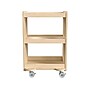 Flash Furniture Bright Beginnings Mobile 3-Tier Storage Cart, 25"H x 16"W x 16"D, Natural Birch Plywood (MK-KE24084-GG)~#|#~85335B13-B5CF-4D1E-945E3A8BCEF86500_sc7