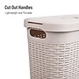 Mind Reader 10.5 Gallon Hamper with Lid, Plastic, Ivory, 3/Pack (3PKHAMP40-IVO)~#|#~85372BB7-6D4B-4A7E-BBDB475AB40AEB28_sc7