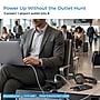 Uncaged Ergonomics Travel Power Strip with USB-C, 3 AC, 2 USB-C (20W), 1 USB-A, 3.4 ft Cord, Black~#|#~853B2B72-9B81-4557-9EF921D021321F3E_sc7