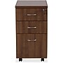 Lorell Essentials 3-Drawer Mobile Vertical File Cabinet, Letter/Legal Size, Lockable, 28.4"H x 15.5"W x 22"D, Walnut (LLR69983)~#|#~859CD26C-9660-42D4-8CFA37096ADBF69C_sc7