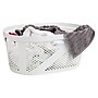Mind Reader 10.57-Gallon Laundry Basket with Handles, Plastic, White, 2/Set (2HHAMP40-WHT)~#|#~85A37FD7-EEF7-438F-8198010EC6BD27CF_sc7