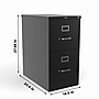Staples 2-Drawer Mobile Vertical File Cabinet, Letter Size, Lockable, 27.95"H x 14.9"W x 24.4"D, Black (59555/25420)~#|#~85B29062-476D-41D7-8FECFFDB4003FFEF_sc7