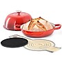 MegaChef Cast Iron 10.25" Bread Pot with Baking Mat, Red (935122994M)~#|#~85BF29C3-F584-4126-B71A891D40EC6D40_sc7