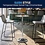 Flash Furniture 23.5'' Round Adjustable-Height Glass Table (Adjustable Range 33.5'' to 41'') (CH5)~#|#~85C1636E-5A7C-4130-87A28B224E5F183C_sc7
