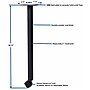Lorell Invent 28.50" H Post Leg, Metal, With Wheels, Black, 4 Legs/Pack (LLR60805)~#|#~85E995B9-5BBE-4FE3-94164D0083B8FEB3_sc7