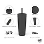 Zak! Cora Stainless Steel Double Wall Insulated Tumbler, 24 oz., Ebony, (0015-W621)~#|#~861F6D4F-7748-411B-BBB5EC21F208B511_sc7
