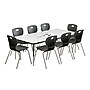 Correll Rectangular Activity Table Set, 72" x 36", Height Adjustable, Frosty White (AP1-A3672DEREC-80-09-09-8-18)~#|#~8620EE6C-13A2-4180-9848C26AE3A4A059_sc7