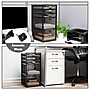 Mind Reader 5-Drawer Multipurpose Rolling Storage Utility Cart with Wheels, Metal, Black (5TWHEEL-BLK)~#|#~8628C5D8-F48B-4D4C-ABF1019824CDB3EF_sc7