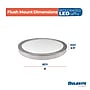 Bulbrite 9" Round 17-Watt 3000K LED Flush Mount Light, 1400 Lumens, Nickel (773610)~#|#~86553B90-D201-467F-963F3A2F6C579CCD_sc7