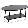 Household Essentials Jamestown 39"W x 23"D Laminate Coffee Table, Black Oak/Black (8178-1)~#|#~8658FB2A-AE91-4397-8E114A3DB204EE36_sc7