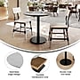Flash Furniture Acadia 31.25" Round Wooden Dining Table with Round Base, Gray Faux Concrete/Black Base (STRD31CGTR18)~#|#~866323DA-9593-4F50-BCC6E770E8D4ADDB_sc7