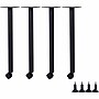 Lorell Invent 28.50" H Post Leg, Metal, With Wheels, Black, 4 Legs/Pack (LLR60805)~#|#~86789F78-222E-4A48-885059770DCB85D1_sc7