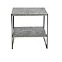 Household Essentials Jamestown 19.8"W x 19.8"D Laminate Side/End Table, Rustic Slate Concrete/Black (8098-1)~#|#~8678D835-37BE-48E6-BCCAC604FC9F928A_sc7