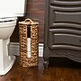 Household Essentials Handmade Water Hyacinth Weave Wicker Toilet Paper Roll Holder, Natural (HHML-6694)~#|#~868A3996-2668-4213-83DF6BA786AF6BD8_sc7