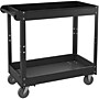 Lorell 2-Shelf Metal Mobile Utility Cart with Caster Wheels, Black (LLR59689)~#|#~868E7ABF-42AE-4E03-B1C7FD031AECE24D_sc7