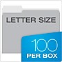 Pendaflex Two-Tone Recycled File Folder 100 File Folders, 1/3-Cut Tab, Assorted, Letter Size, Gray, 100/Box (152 1/3 GRA)~#|#~8690211D-CADA-4A16-95727F613D789F48_sc7