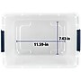 Home Logic 29 Qt. Latch Lid Storage Tote, Clear/White, 6/Pack (7102-010000044)~#|#~86930088-7903-4120-A4D603B370463DF2_sc7