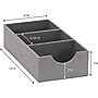 Household Essentials 3-Compartment Cardboard/Poly Linen/Nonwoven PP Drawer Organizer, Gray (727-1)~#|#~86A1F024-CDCD-4ACA-893111EC337336CF_sc7