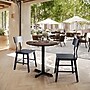 Flash Furniture Acadia 31.25" Round Wooden Dining Table with X-Base, Dark Brown/Black Base (STRD31WBRT2222)~#|#~86ADC479-55B4-4174-B2D430300EA409B0_sc7