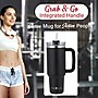 Brentwood Geojug Stainless Steel Double Walled Tumbler Cup, 40 oz., Black (CMB-1200BK)~#|#~86B44004-4578-4731-8B7B8314EAD40705_sc7