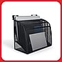 TRU RED Mesh Letter Wall File, 4‑Pocket Hanging Organizer, Black – Vertical Wall‑Mounted File Sorter for Mail & Documents~#|#~86CB0394-58CE-4870-97100A7F5A98E472_sc7